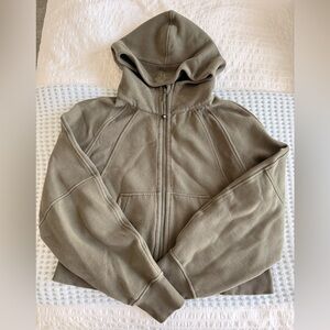 lululemon Scuba Oversized Full-Zip Hoodie Olive Green